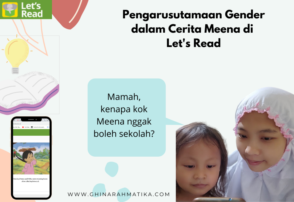 pengarusutamaan gender dalam cerita meen di Let's Read