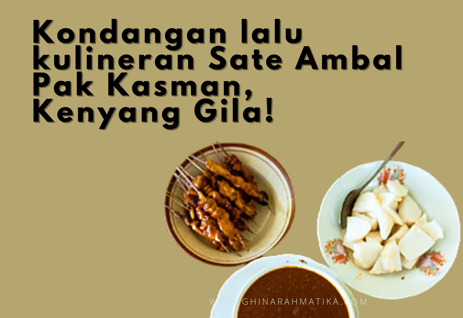 kondangan lalu kuoiner sate ambal, kenyang gila