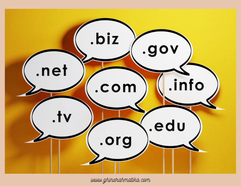 macam-macam ekstensi domain selain com